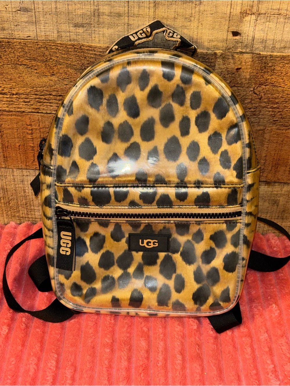 UGG Leopard Print Clear Mini Backpack